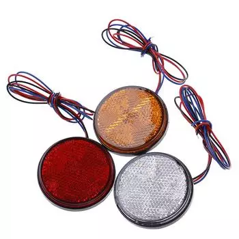 Изысканный портативный тормозной указатель поворота, стоп-сигнал, задний фонарь, отражатель, универсальный автомобильный мотоцикл, круглый 24 светодиода красный