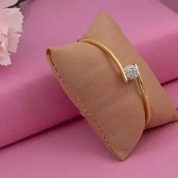 Изысканный позолоченный браслет Estele для женщин с одним бриллиантом