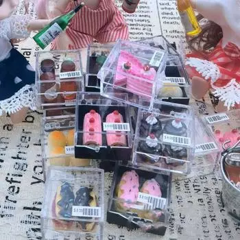 Изысканный практичный маленький кукольный домик для кухни, еды, десертов, мебели, аксессуаров, мини-модель торта L