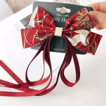 Изысканный японский бант с лисой и кисточками, лента, заколка для волос, головной убор, заколка для волос с героями мультфильмов для девочек, Hanfu, аксессуары для косплея as the picture