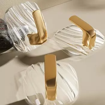 Изысканный роскошный маленький крючок, легкие настенные вешалки без сверления, клейкие крючки для пальто, одежды Block прозрачный