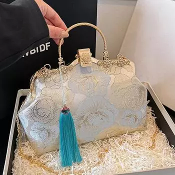 Изысканный роскошный вечерний клатч для женщин, женская сумка через плечо, сумки для вечеринок, свадебная сумка