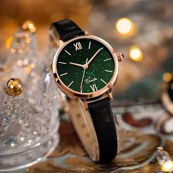 Изысканный темперамент повседневные легкие роскошные градиентные романтические изящные сверкающие женские часы Baby s Breath