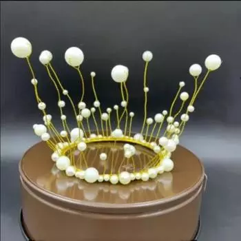 Изысканный торт выпечка декоративная невеста Eurostyle сплав кружева корона день рождения аксессуары королева большая круглая тиара торт топпер