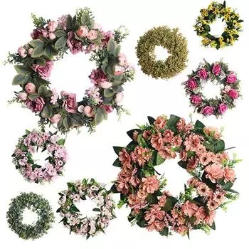 Изысканный венок из роз, легко моющийся, экологически чистые, яркие цвета 7