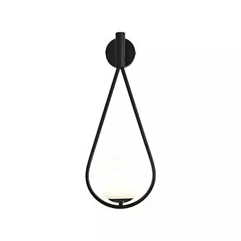 Изысканный внешний вид металлический стеклянный шар настенный светильник для элегантного декора элегантный и простой стиль металлический стеклянный шар настенный светильник, черный чёрный