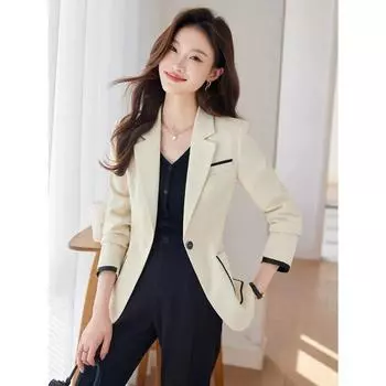 Изысканный женский блейзер для создания шикарного и профессионального образа M чёрный