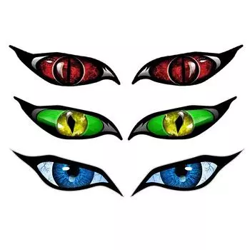 J105 #13 см x 9,5 см для злых желтых глаз RV мотоциклетные наклейки для автомобиля окклюзия царапин водостойкая лобовое стекло фургон аниме наклейка J105A 13x9.5cm