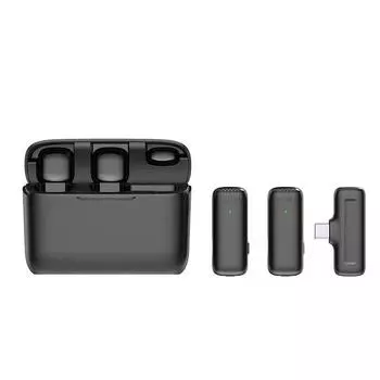 J13 беспроводной петличный микрофон 2 в 1 шумоподавление аудио видео запись мини-микрофон с зарядным чехлом беспроводной микрофон