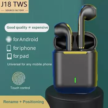 J18 Беспроводные Bluetooth-наушники-вкладыши Стерео наушники Handsfree Спортивные наушники Игровые музыкальные наушники для Android IOS розового золота