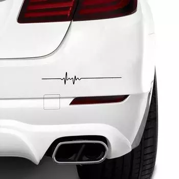 J461 #2 шт. автомобильные наклейки Heartbeat Heart Beat Life Goes On Авто Водонепроницаемая виниловая наклейка автомобильные аксессуары Декор 20x3cm-2PCS белый