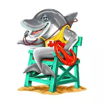 J521 # Дельфин Играет Плавание Водная Наклейка На Автомобиль Виниловая Наклейка Водонепроницаемые Украшения Наклейки Для Автомобиля A-15cm-Longest Side