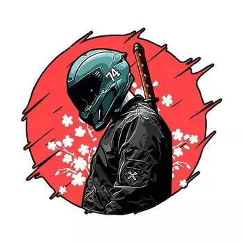 J523 # Sakura Racer Samurai JDM креативная наклейка на автомобиль виниловая наклейка водостойкие украшения наклейки для автомобиля A-15cm-Longest Side