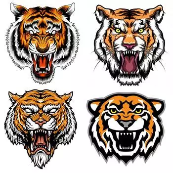 J539 # свирепый цветной тигр наклейка на автомобиль виниловая наклейка водонепроницаемые украшения автомобиля наклейки A-15cm-Longest Side