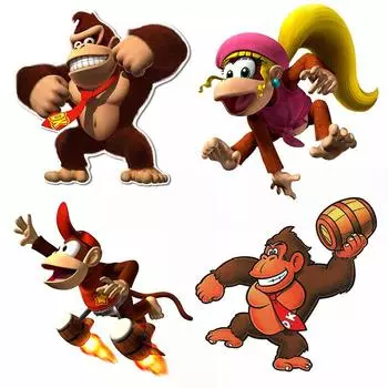 J547 # наклейка с изображением гориллы на автомобиль, виниловая наклейка, водонепроницаемые декоративные наклейки для автомобиля A-15cm-Longest Side