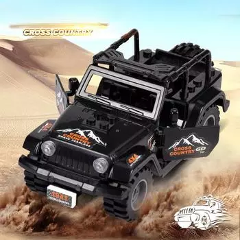 J772 Внедорожник Черный Военный Серии SWAT Автомобиль Строительные Блоки Детские Игрушки Без Коробки