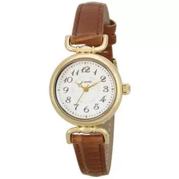 J-AXIS HL200-CA для женщин (Женские часы кварцевые кремово-коричневые Sun Flame) Круглые часы из коричневого сплава, аналоговые