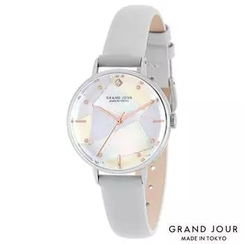 J-AXIS JGAA0002-BL (Made in Japan Women s Genuine Leather Belt Shell Dial Sun Flame) Watch