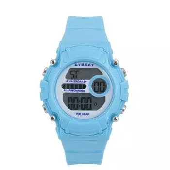 J-AXIS Men s CY16-LBL (CYBEAT Digital Watch Sun Flame) Round Watch Blue Digital