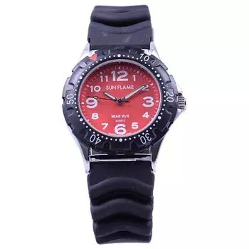 J-AXIS Men s MJG-D87-BRE (SF MIJ Made in Japan Quartz Men s Sun Flame) Round Watch Black Alloy