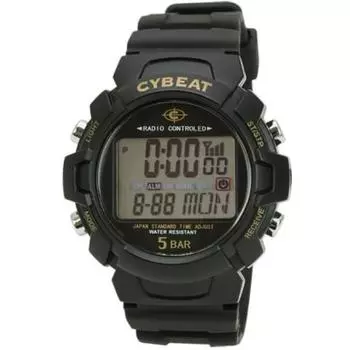 J-AXIS Мужчины WRC15-BK ( Пламя Солнца) Круглые часы из черной смолы цифровые