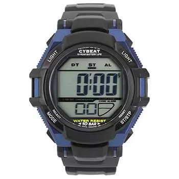 J-AXIS Мужская ACY11-BL (10-10 CYBEAT спортивные часы Sun Flame) Круглые часы из черной смолы цифровые