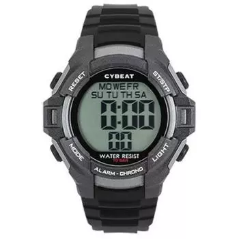 J-AXIS Мужская ACY13-BK (CYBEAT Цифровое Солнце Пламя) Круглые часы черные цифровые