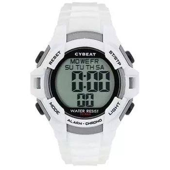 J-AXIS Мужская ACY13-W (CYBEAT Цифровое Солнце Пламя) Круглые часы белые цифровые