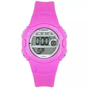 J-AXIS Мужская ACY16-PI (CYBEAT Цифровое Солнце Пламя) Круглые часы розовые цифровые