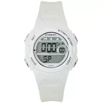 J-AXIS Мужская ACY16-W (CYBEAT Цифровое Солнце Пламя) Круглые часы белые цифровые