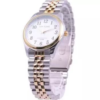 J-AXIS Мужская MJG-M35-TW (Пламя Солнца) Круглые часы из золота и латуни, аналоговые