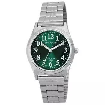 J-AXIS Мужская MJG-X04-GR (SUNFLAME кварцевые мужские часы Sun Flame) Круглые часы из серебряного сплава, аналоговые