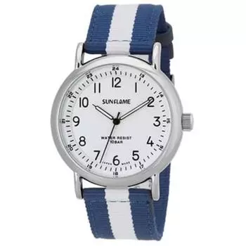 J-AXIS Мужская MJG-X12-BLW (Модные часы Sun Flame) Круглые часы синие аналоговые