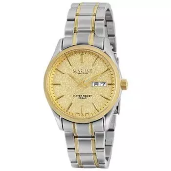 J-AXIS Мужская MJZ002-G (SUNFLAME Day-Date Мужские солнцезащитные очки Sun Flame) Круглые часы серебряные аналоговые