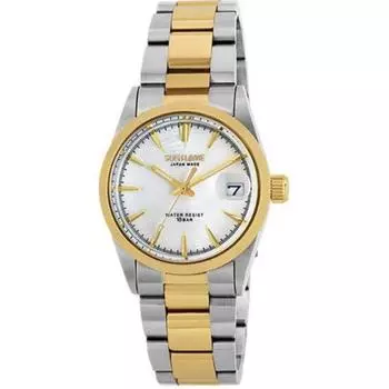 J-AXIS Мужская MJZ003-TW (СОЛНЕЧНОЕ ПЛАМЯ Солнце Пламя) Круглые часы серебряные аналоговые