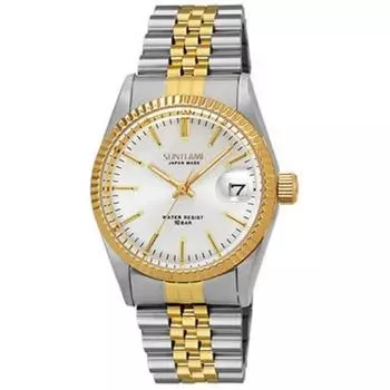 J-AXIS Мужская MJZ004-TS (Пламя Солнца) Круглые часы золотые аналоговые