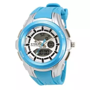 J-AXIS Мужская NAD01-BL (Аналоговые/цифровые часы CYBEAT Sun Flame) Круглые часы синего цвета цифровые и аналоговые