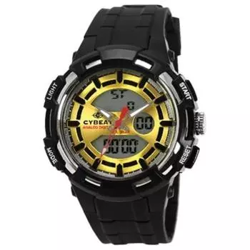 J-AXIS Мужская NAD03-BK (Аналоговые/цифровые часы CYBEAT Sun Flame) Круглые часы черные цифровые и аналоговые