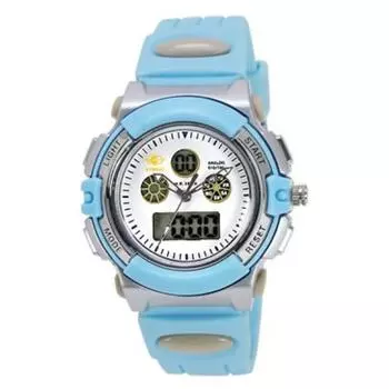 J-AXIS Мужская NAD05-BL (Аналоговые/цифровые часы CYBEAT Sun Flame) Круглые часы синего цвета цифровые и аналоговые