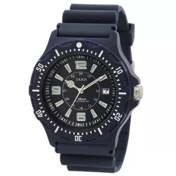 J-AXIS Мужская NAG51-BL (Пламя Солнца) Круглые часы Navy Analog