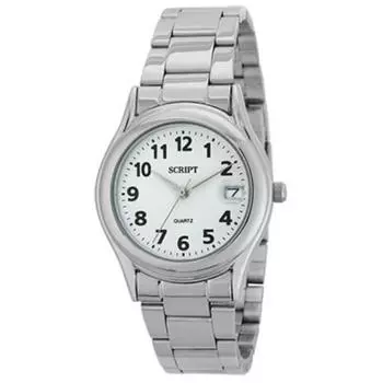 J-AXIS Мужская RDM03-SW (Линзы для очков Date мужские Sun Flame) Круглые часы серебряные аналоговые