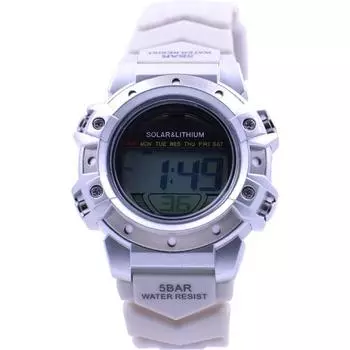 J-AXIS Мужская RSM03-S (CYBEAT Солнце Пламя) Круглые часы белые цифровые