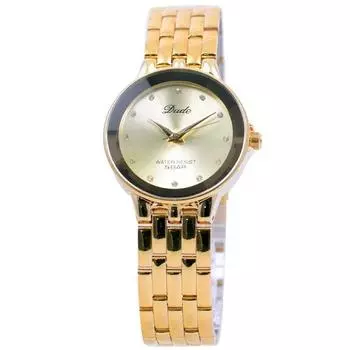 J-AXIS Мужская RY-DG13 (GG Jaxis Dude Sun Flame) Круглые часы золотые аналоговые