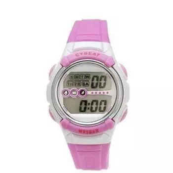 J-AXIS Мужская SCY09-PI (CYBEAT Digital Розовое Солнце Пламя) Круглые часы розовые цифровые