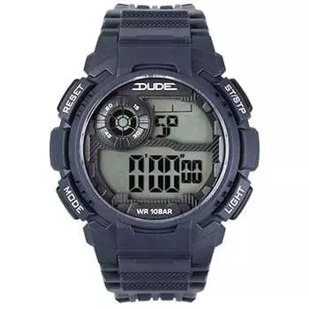 J-AXIS Мужская SDU01-BL (DUDE Sun Flame) Круглые часы синие цифровые