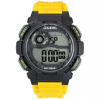 J-AXIS Мужская SDU01-YE (DUDE Sun Flame) Круглые часы желтые цифровые