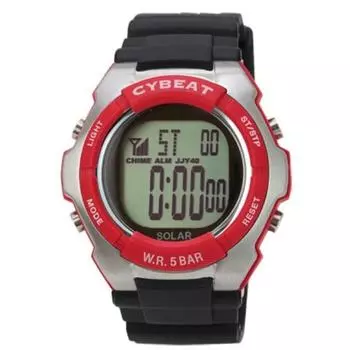 J-AXIS Мужская SRC04-RE (Пламя Солнца) Круглые часы черные цифровые