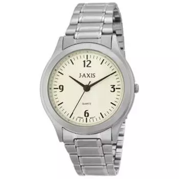 J-AXIS Мужская SSG04-IV (Аналоговые кварцевые мужские часы Sun Flame) Круглые часы серебряные аналоговые