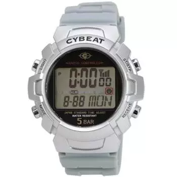 J-AXIS Мужская WRC15-S (Пламя Солнца) Круглые часы из серебристой смолы цифровые