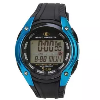 J-AXIS Мужская WRC16-BL (Пламя Солнца) Круглые часы из черной смолы цифровые